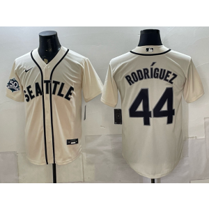 Seattle Mariners 44 Julio Rodríguez Cream 50th Anniversary Men Jersey