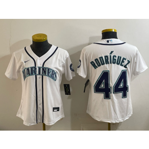 Seattle Mariners 44 Julio Rodríguez White Cool Base Youth Jersey Seattle Mariners 44 Julio Rodríguez White Cool Base Youth Jersey