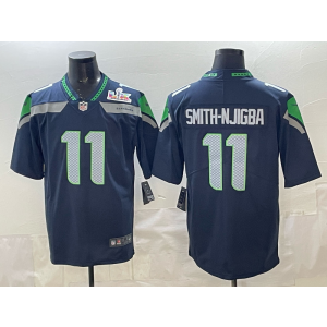 Seattle Seahawks 11 Jaxon Smith-Njigba Navy 2026 Super Bowl LX Vapor Limited Men Jersey