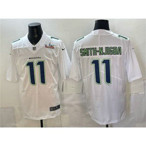 Seattle Seahawks 11 Jaxon Smith-Njigba White 2026 Super Bowl LX Vapor Limited Men Jersey