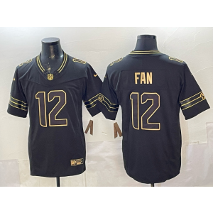 Seattle Seahawks 12 Fan Black Gold F.U.S.E. Vapor Limited Men Jersey Seattle Seahawks 12 Fan Black Gold F.U.S.E. Vapor Limited Men Jersey
