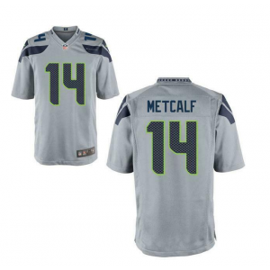 Seattle Seahawks 14 DK Metcalf Gray Youth Game Jersey