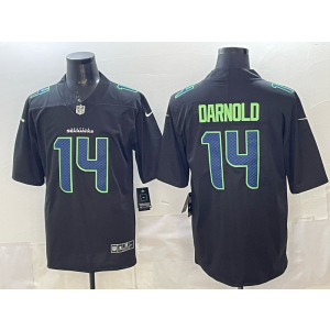 Seattle Seahawks 14 Darnold Black Vapor Limited Men Jersey