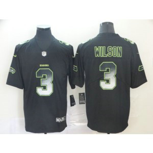 Seattle Seahawks 3 Russell Wilson Black 2019 Smoke Fashion Limited Men Jersey