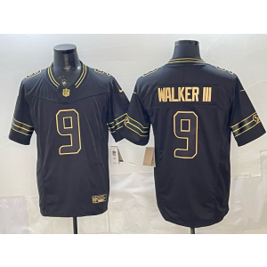 Seattle Seahawks 9 Walker III Black Gold F.U.S.E. Vapor Limited Men Jersey