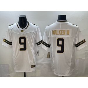 Seattle Seahawks 9 Walker III White Gold F.U.S.E. Vapor Limited Men Jersey