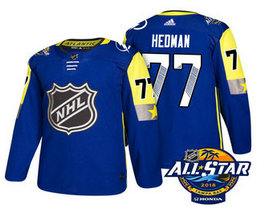 Tampa Bay Lightning #77 Victor Hedman Blue 2018 NHL All-Star Men's Stitched Ice Hockey Jersey