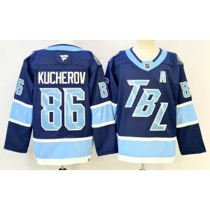 Tampa Bay Lightning 86 Nikita Kucherov Blue New Men Jersey