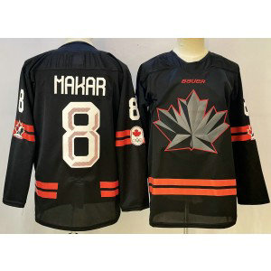 Team Canada 8 Makar Black 2025 New Men Jersey