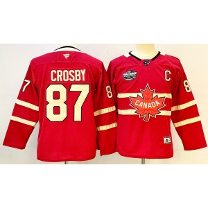 Team Canada 87 Sidney Crosby Red 2025 4 Nations Face-Off Premium Youth Jersey