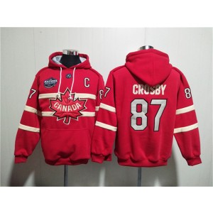 Team Canada 87 Sidney Crosby Red Ageless Must-Have Lace Up Pullover Hoodie