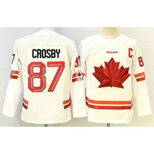 Team Canada 87 Sidney Crosby White 2025 New Youth Jersey