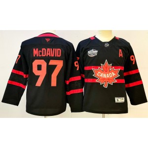 Team Canada 97 Connor McDavid Black 2025 4 Nations Face-Off Premium Youth Jersey