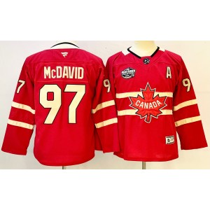 Team Canada 97 Connor McDavid Red 2025 4 Nations Face-Off Premium Youth Jersey