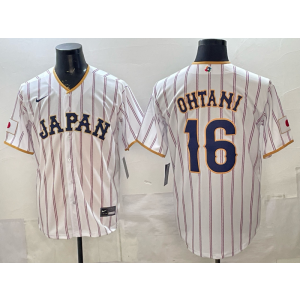 Team Japan Dodgers 16 Shohei Ohtani White 2026 World Cup Cool Base Men Jersey