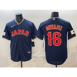 Team Japan Los Angeles Dodgers 17 Shohei Ohtani 2026 World Cup Cool Base Men Jersey