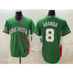 Team Mexico 8 Aranda Green 2026 World Cup Cool Base Men Jersey