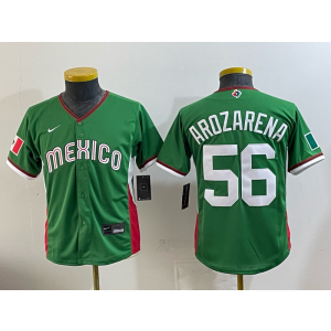 Team Mexico Mariners 56 Arozarena Green 2026 World Cup Cool Base Youth Jersey Team Mexico Mariners 56 Arozarena Green 2026 World Cup Cool Base Youth Jersey