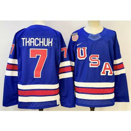Team USA 7 Tkachuk Blue New Men Jersey