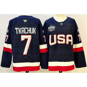 Team USA 7 Tkachuk Navy Men Jersey