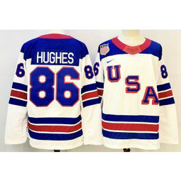 Team USA 86 Hughes White New Men Jersey Team USA 86 Hughes White New Men Jersey