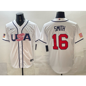 Team USA Dodgers 16 Will Smith White 2026 World Cup Cool Base Men Jersey