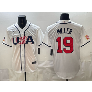 Team USA San Diego Padres 19 Miller White 2026 World Cup Cool Base Men Jersey