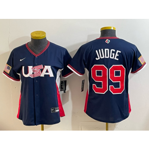 Team USA Yankees 99 Judge Navy 2026 World Cup Cool Base Women Jersey