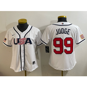 Team USA Yankees 99 Judge White 2026 World Cup Cool Base Women Jersey