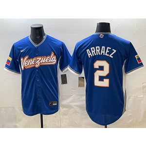 Team Venezuela Giants 2 Arraez Blue 2026 World Cup Cool Base Men Jersey