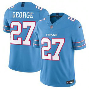 Tennessee Titans 27 Eddie George Light Blue 2026 F.U.S.E. Vapor Limited Men Jersey