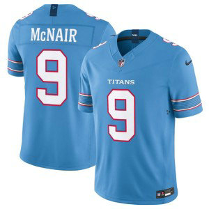 Tennessee Titans 9 Steve McNair Light Blue 2026 F.U.S.E. Vapor Limited Men Jersey