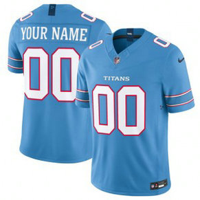 Tennessee Titans Customized Light Blue 2026 F.U.S.E. Vapor Limited Men Jersey
