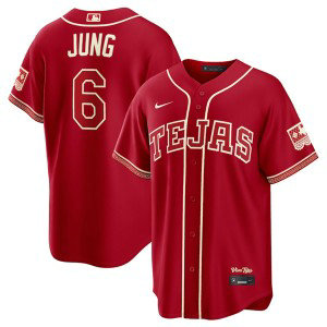 Texas Rangers 6 Josh Jung Red 2026 City Connect Cool Base Men Jersey