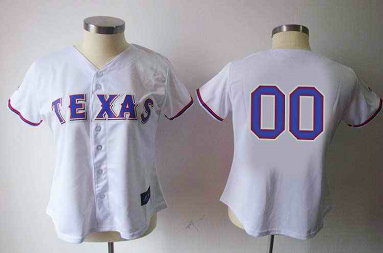 Texas Rangers Blank White Women Custom Jerseys