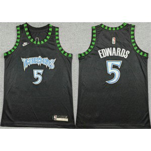 Timberwolves 5 Anthony Edwards Black Classic Edition Nike Youth Jersey