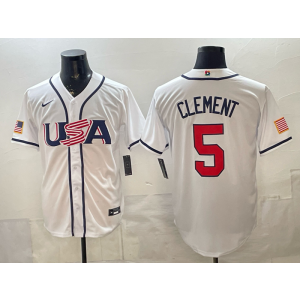 Toronto Blue Jays 5 Clement White 2026 World Cup Cool Base Men Jersey