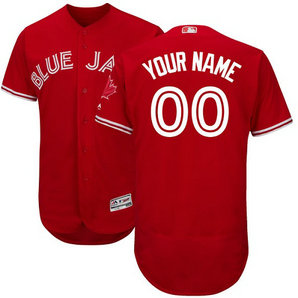 Toronto Blue Jays Red Men's Flexbase Customized Jersey