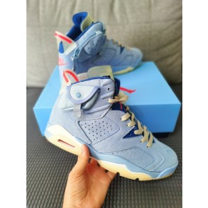 Travis Scott x Air Jordan 6 Blue Shoes