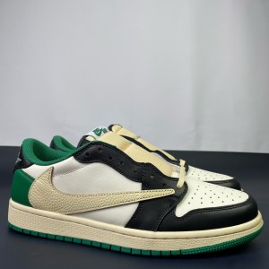 Travis Scott x Nike Air Jordan 1 Black Green Shoes
