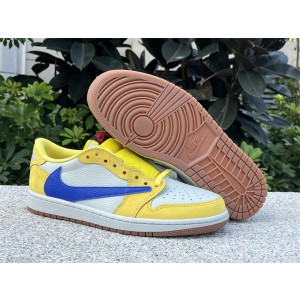 Travis Scott x Nike Air Jordan 1 Low Canary Shoes