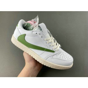 Travis Scott x Nike Air Jordan 1 Low White Green Shoes