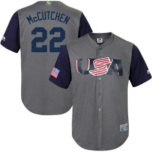 USA Baseball 22 Andrew McCutchen Gray 2017 World Baseball Classic Jersey