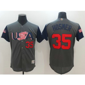 USA Baseball 35 Eric Hosmer Gray 2017 World Baseball Classic Jersey