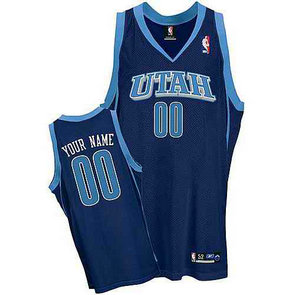 Utah Jazz Custom Dk Blue Utah Road Jersey