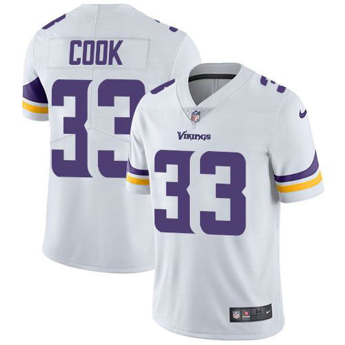 Vikings #33 Dalvin Cook White Men's Stitched Football Vapor Untouchable Limited Jersey