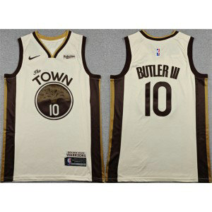 Warriors 10 Jimmy Butler III Tan 2025 City Edition Nike Men Jersey