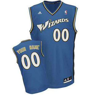 Washington Wizards Custom Blue Adidas Road Jersey