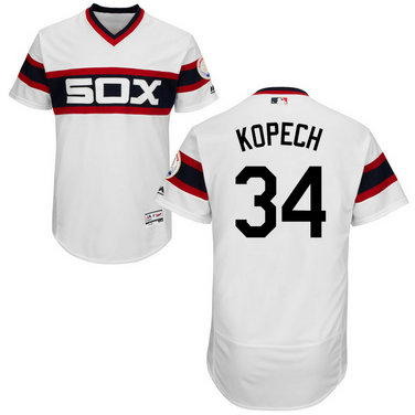 White Sox #34 Michael Kopech White Flexbase Authentic Collection Alternate Home Stitched MLB Jersey