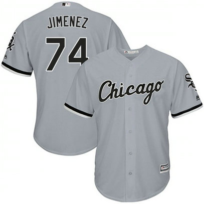 White Sox #74 Eloy Jimenez Gray Cool Base Jersey